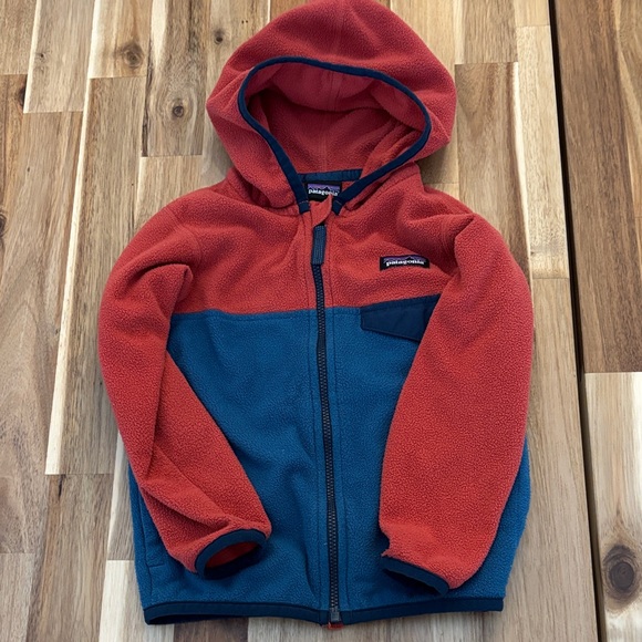 Patagonia Other - Patagonia Kids' Fleece Hoodie - Red and Blue